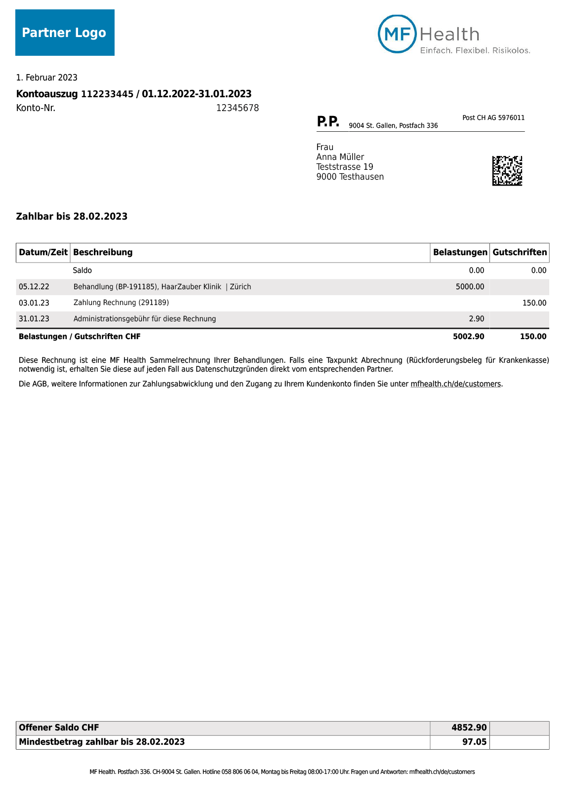 Invoice Front